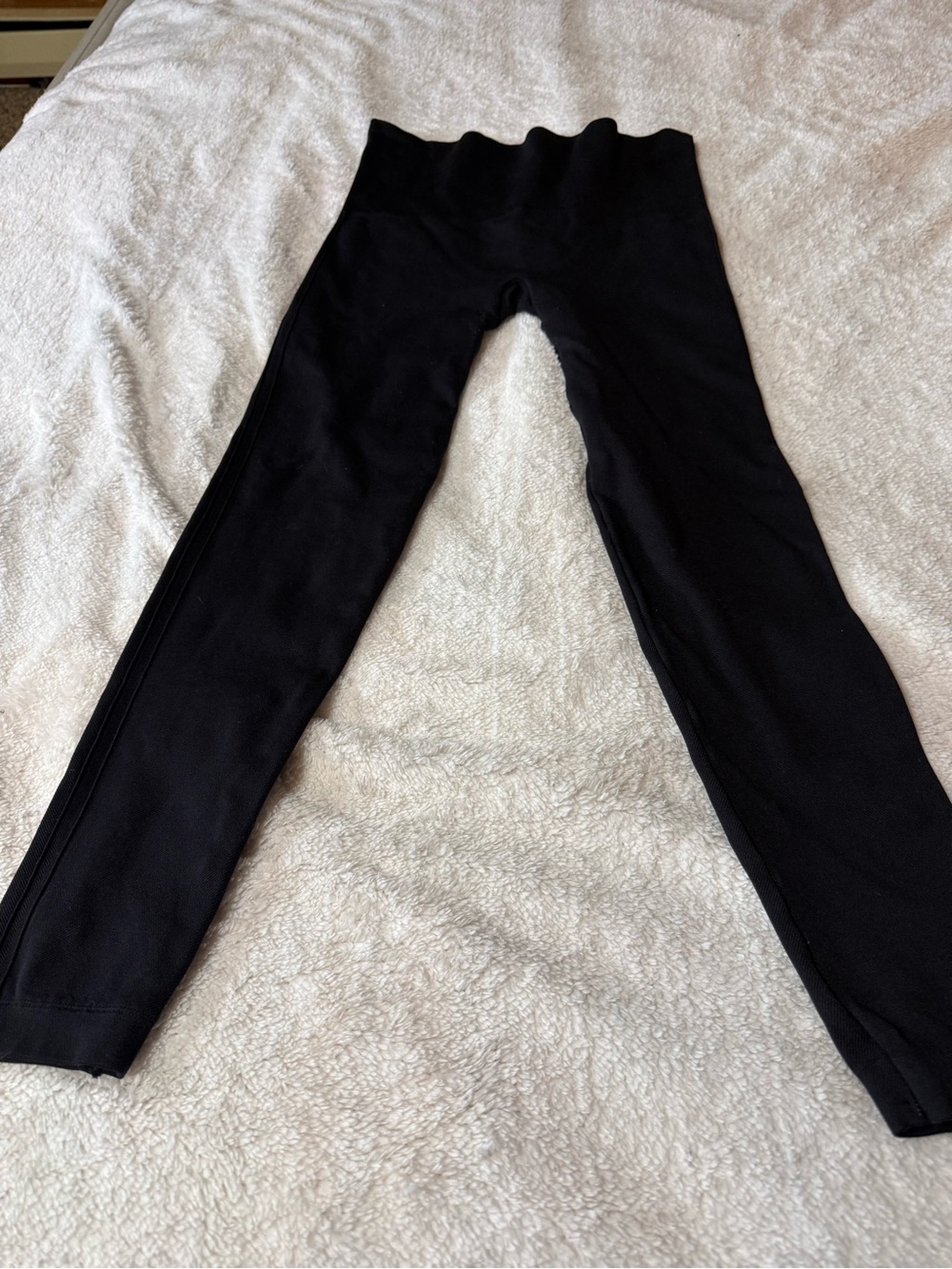 Spanx Women’s High Waisted Black Shapewear Leggings Ankle Length Size Large